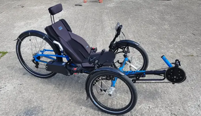 recumbent trike fitted with a tongsheng tsdz2