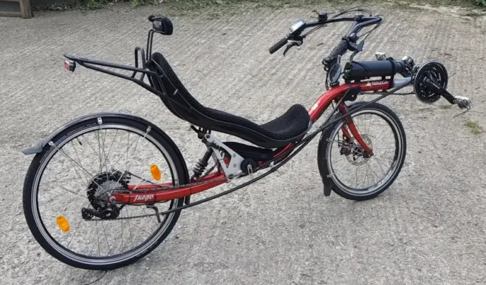 ležiace bicykel vybavený bafang 250w elektrický bicykel konverziu kit