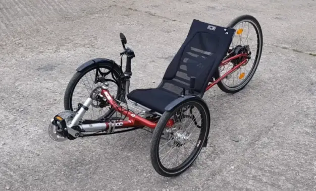 bafang hub motor fitted to an ice trike recumbent
