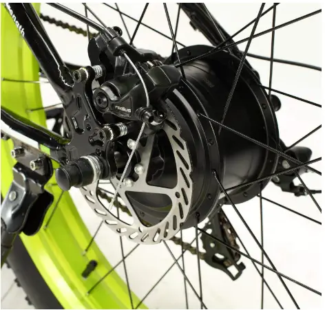 cyrusher xf660 electric bike rear disc brake close up