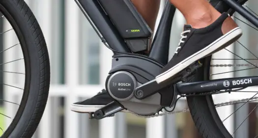 the bosch active line motor being pedalled