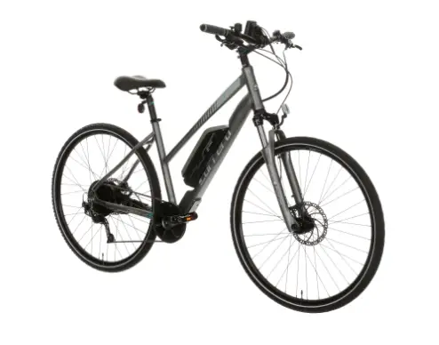 the carrera crossfire e electric bike is available in a women's low step frame version