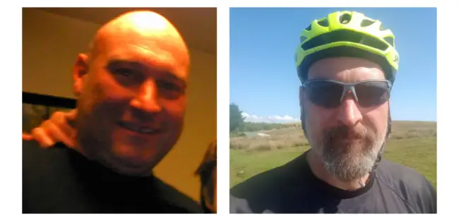 weight loss transformation before and after losing weight riding an ebike
