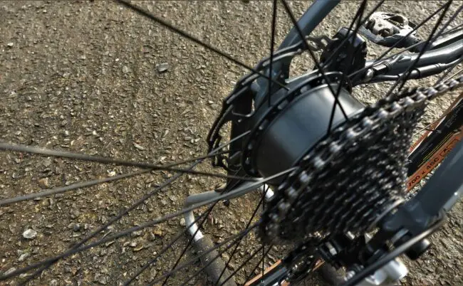 x35 ebikemotion hub motor fitted to the ribble cgr al e gravel bike