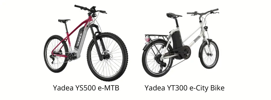 yadea ys500 and yt300 electric bikes